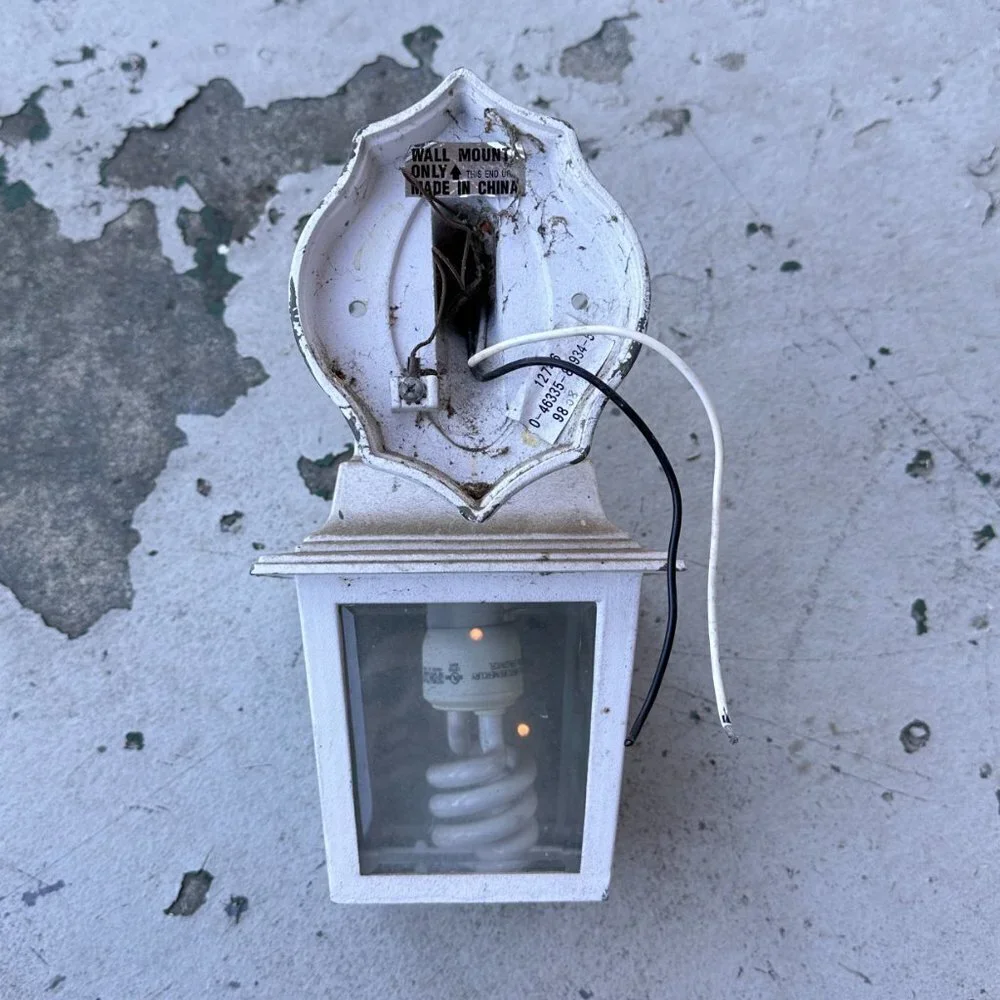 White Wall Mounted Outdoor Lantern